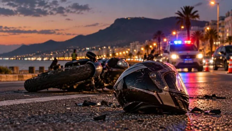 Grave accidente entre un coche y una moto en Azghanghan